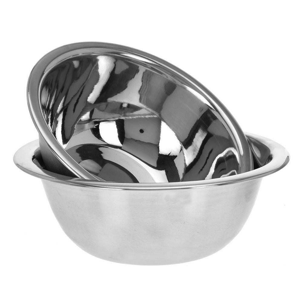 Set of three stainless steel bowls: 24 cm, 20 cm, 18 cm