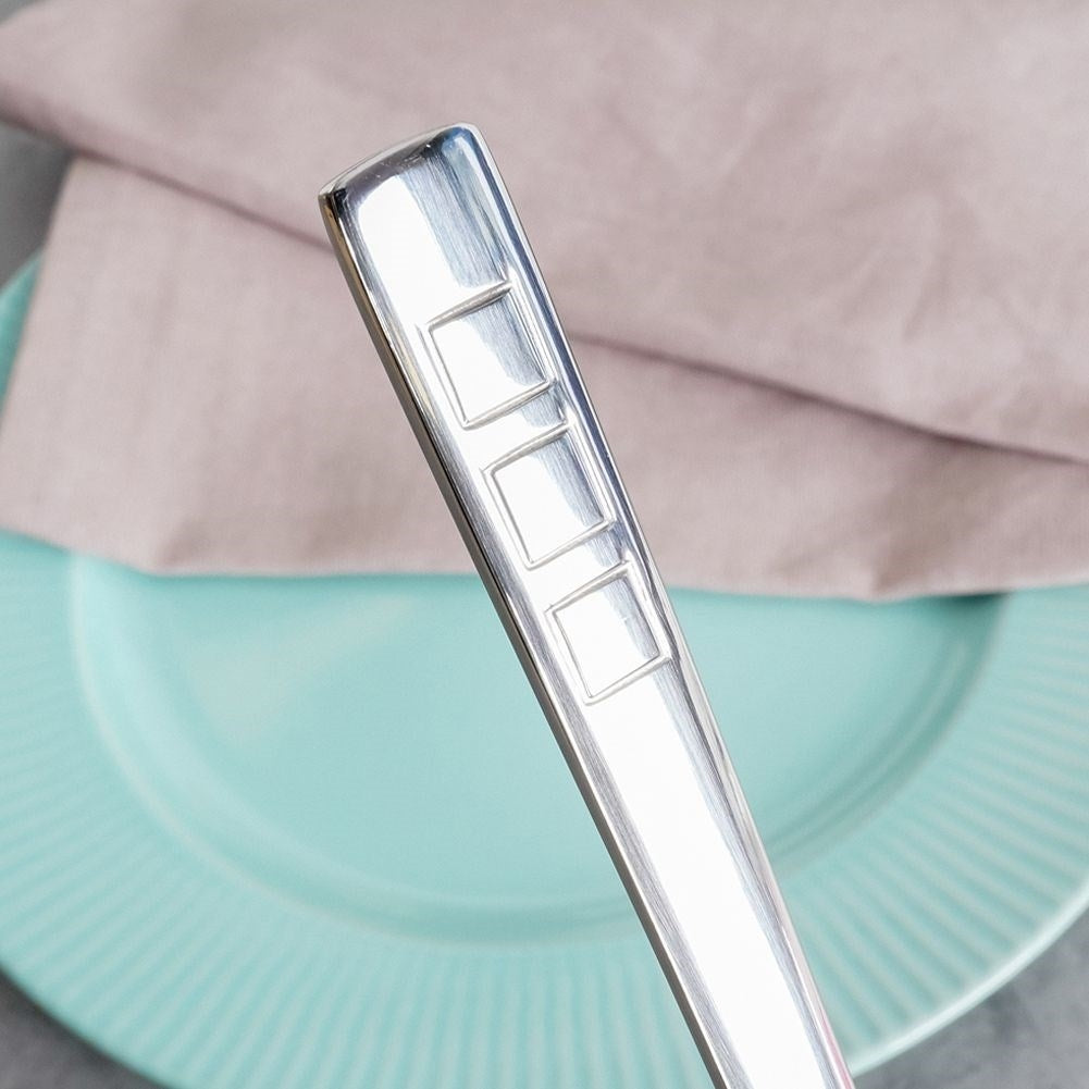 Set of three stainless steel spoons, dishwasher safe