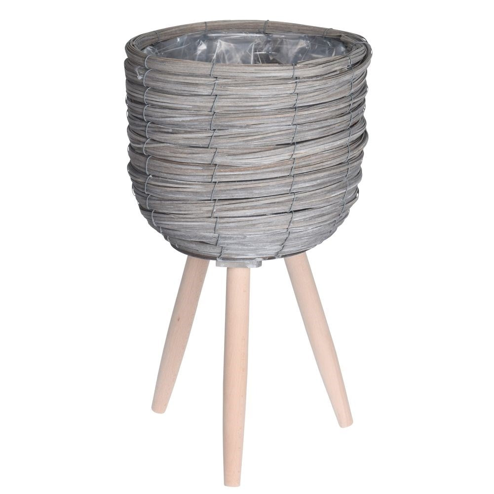 Set of three wicker pots - Scandinavian plant decoration