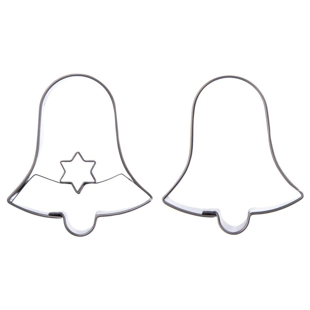 Set of two cake tins in stainless steel – bell shaped