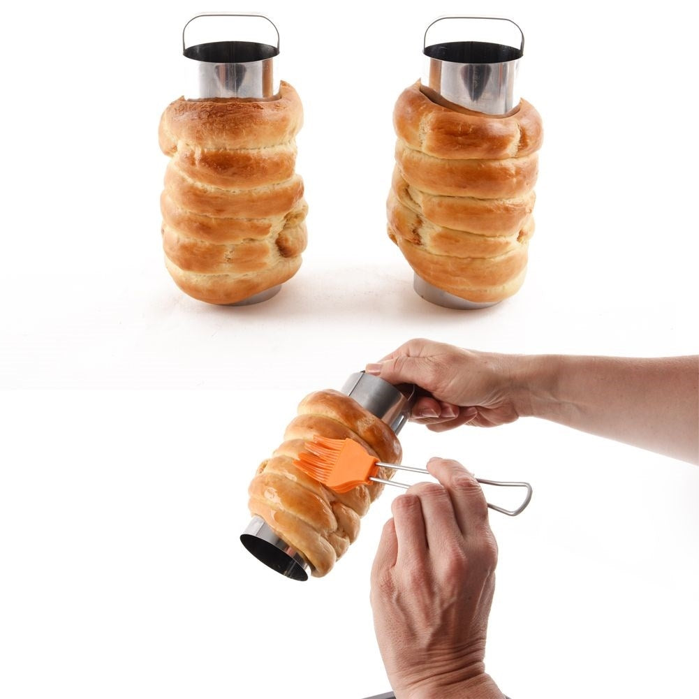 Set of two durable stainless steel molds for kurtos and trdelnik