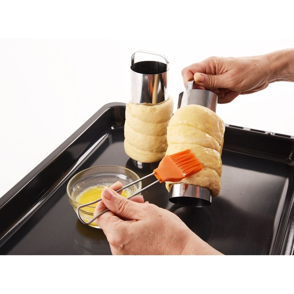 Set of two durable stainless steel molds for kurtos and trdelnik