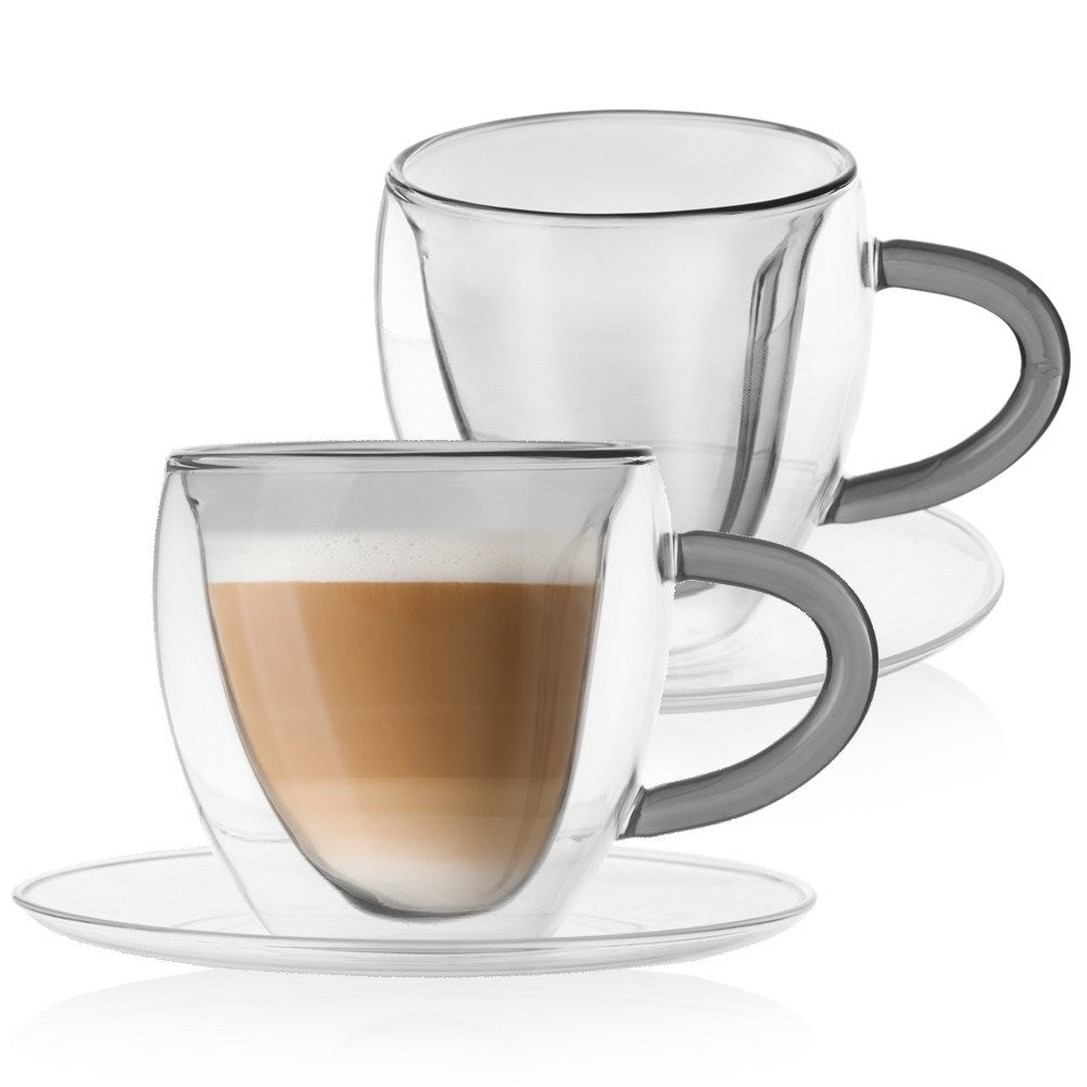 Set of two heart-shaped thermal cups 160 ml