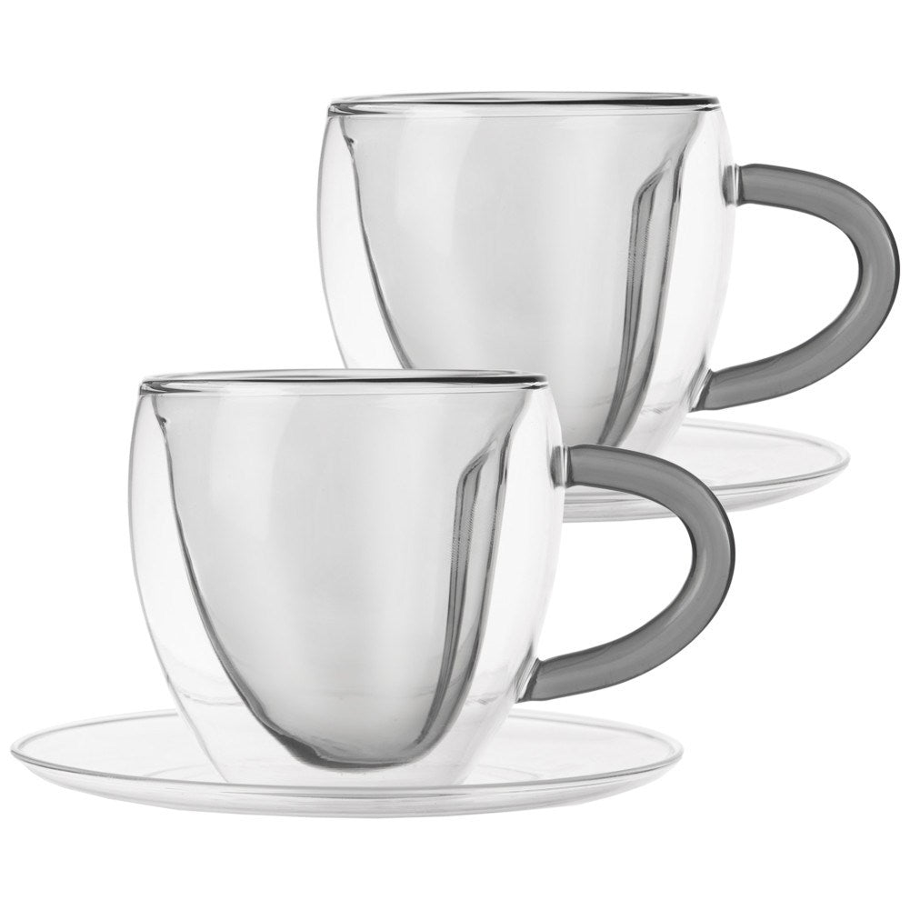 Set of two heart-shaped thermal cups 160 ml