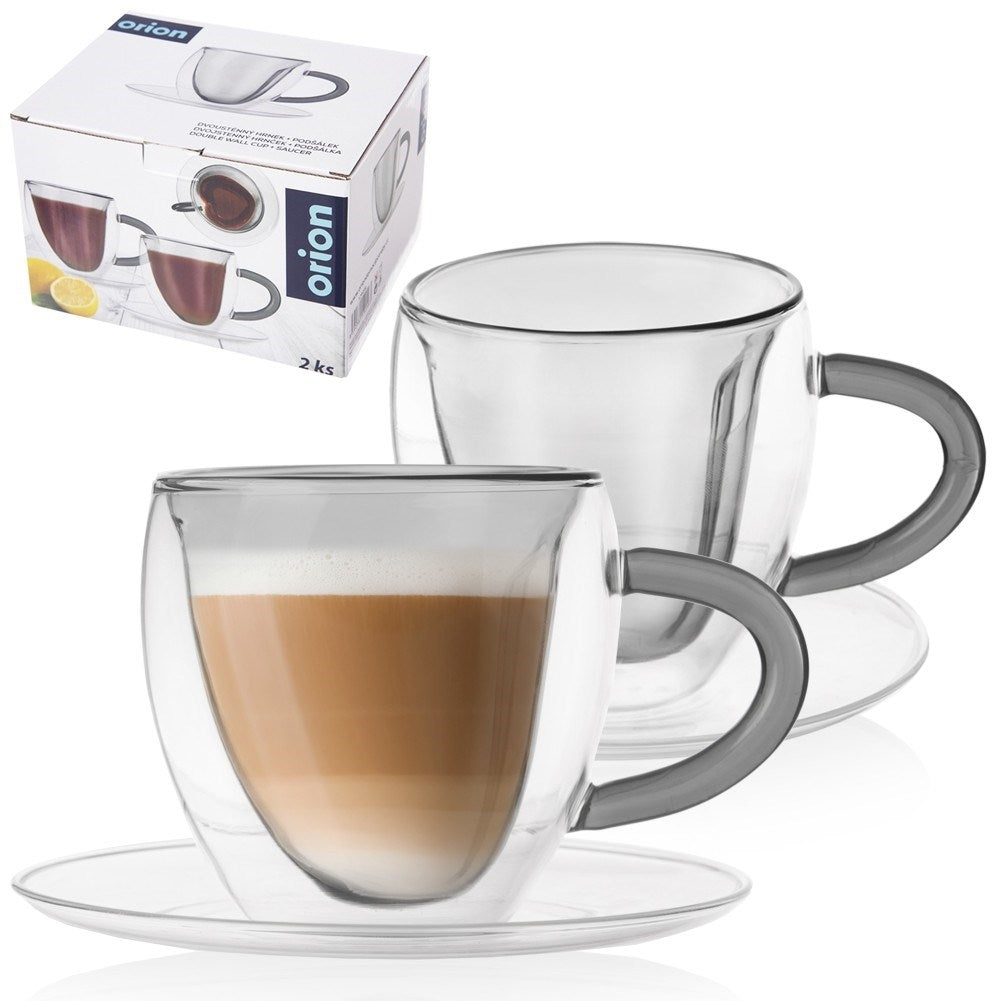 Set of two heart-shaped thermal cups 160 ml