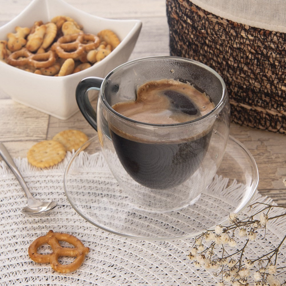 Set of two heart-shaped thermal cups 160 ml