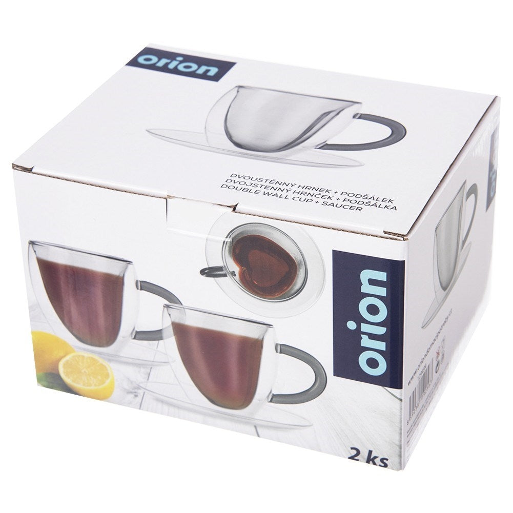 Set of two heart-shaped thermal cups 160 ml