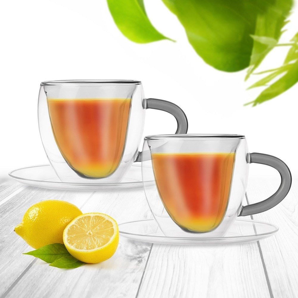 Set of two heart-shaped thermal cups 160 ml