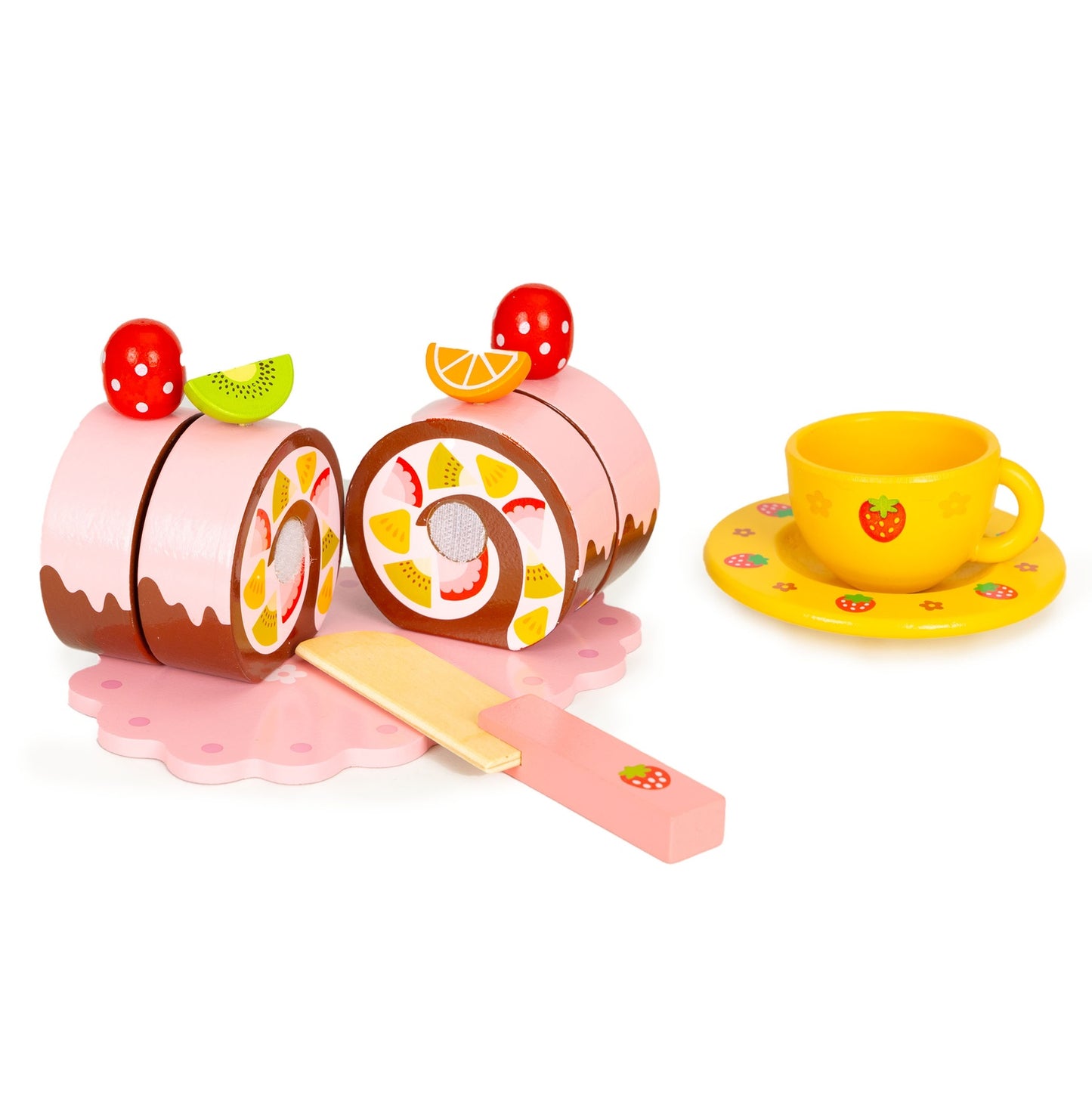 Set of wooden sweets box, cake cutting, 29 elements