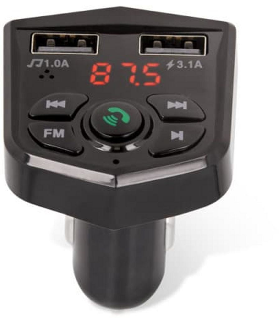 Setty Bluetooth FM Transmitter, 2x USB-A - Black