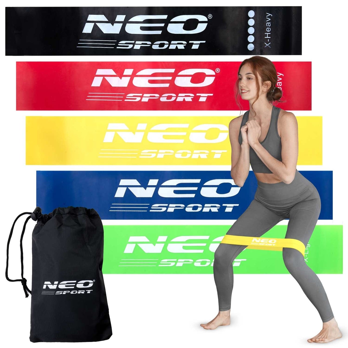 Set with Training bands NS-959 Neo-Sport, 5 pcs