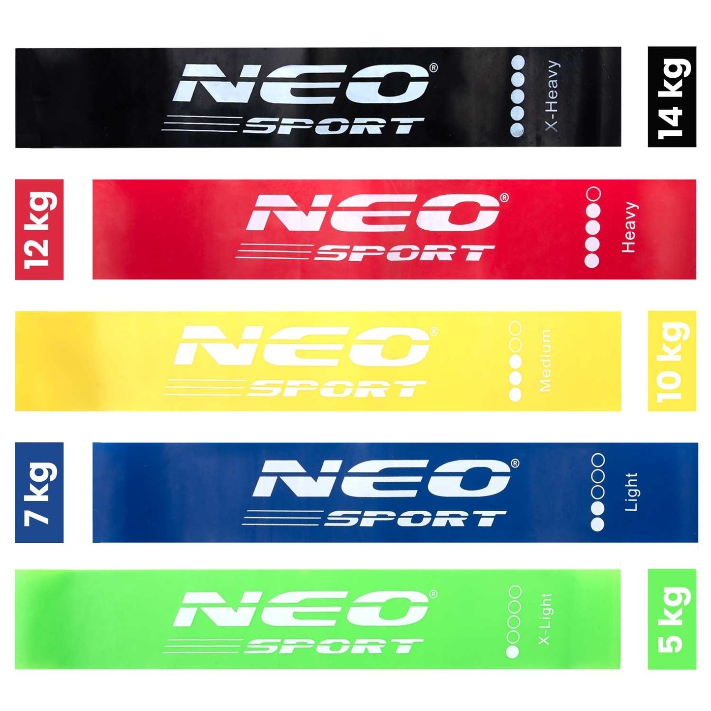 Set with Training bands NS-959 Neo-Sport, 5 pcs