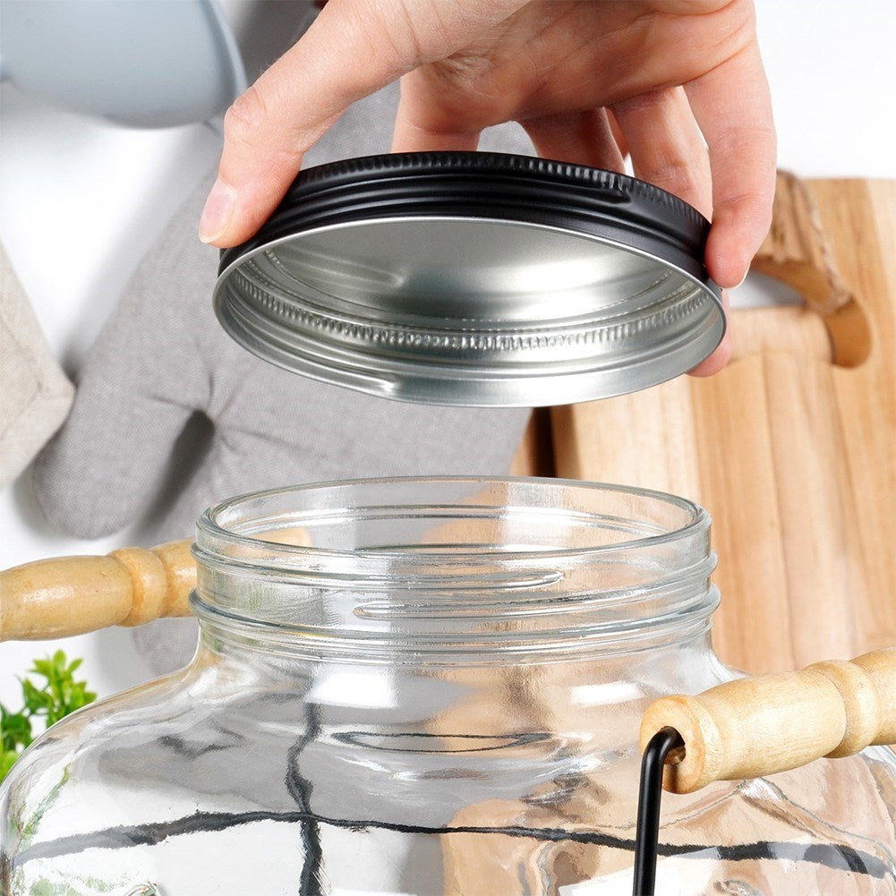Set with jar with lid, rim and stand