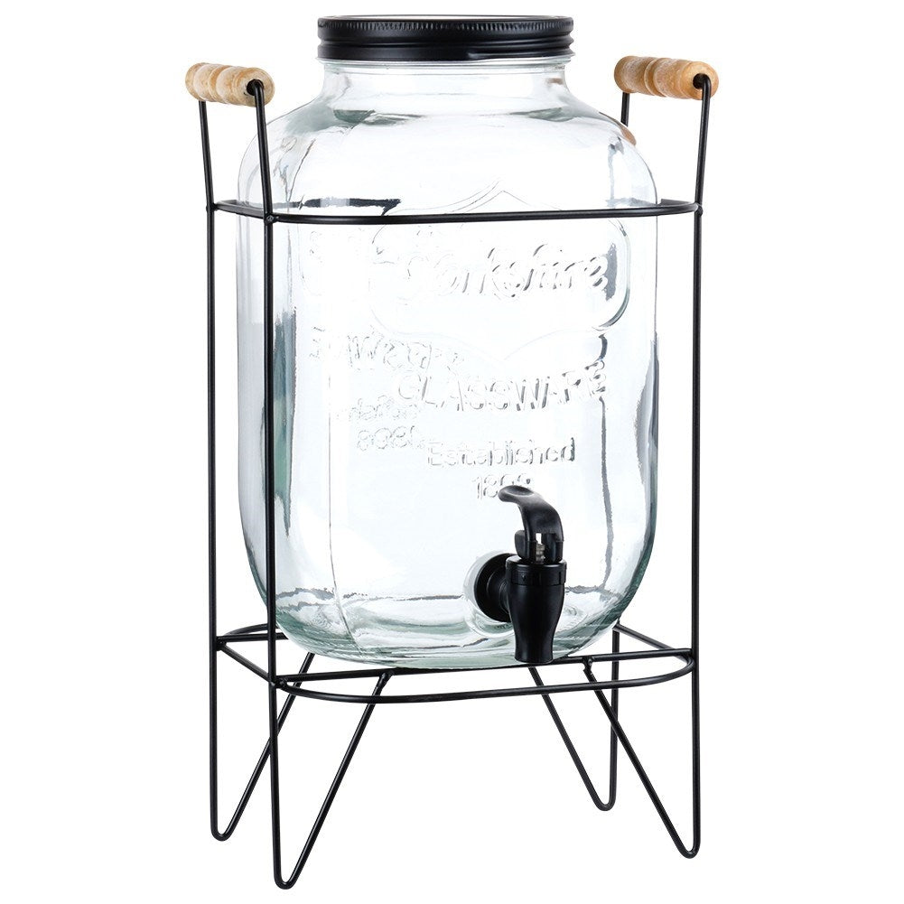 Set with jar with lid, rim and stand