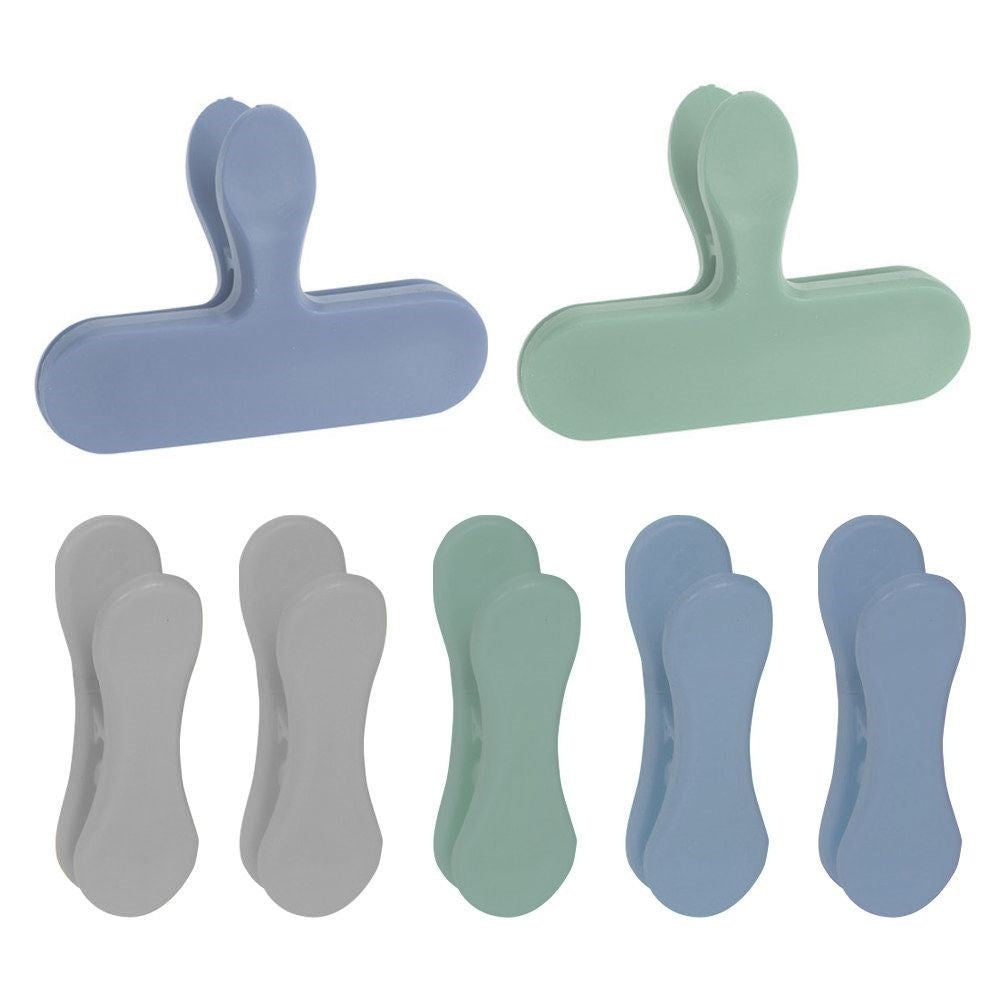 Seven colorful Easter clips for tight food bags in the kitchen