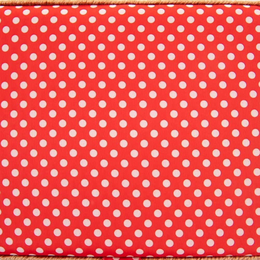 Sewing box with removable organizer and polka dot design
