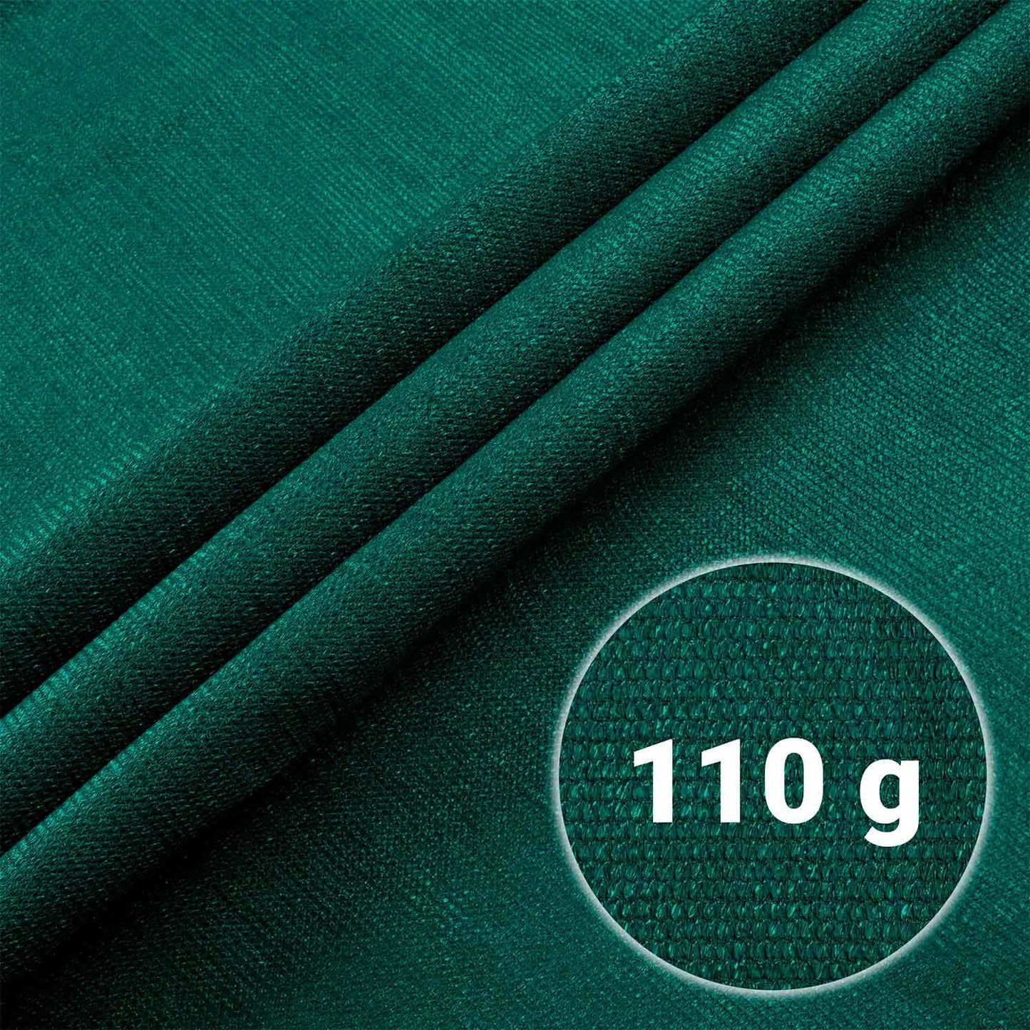 Shade net 1.2x25m 110g/m2 + 50 clamps green