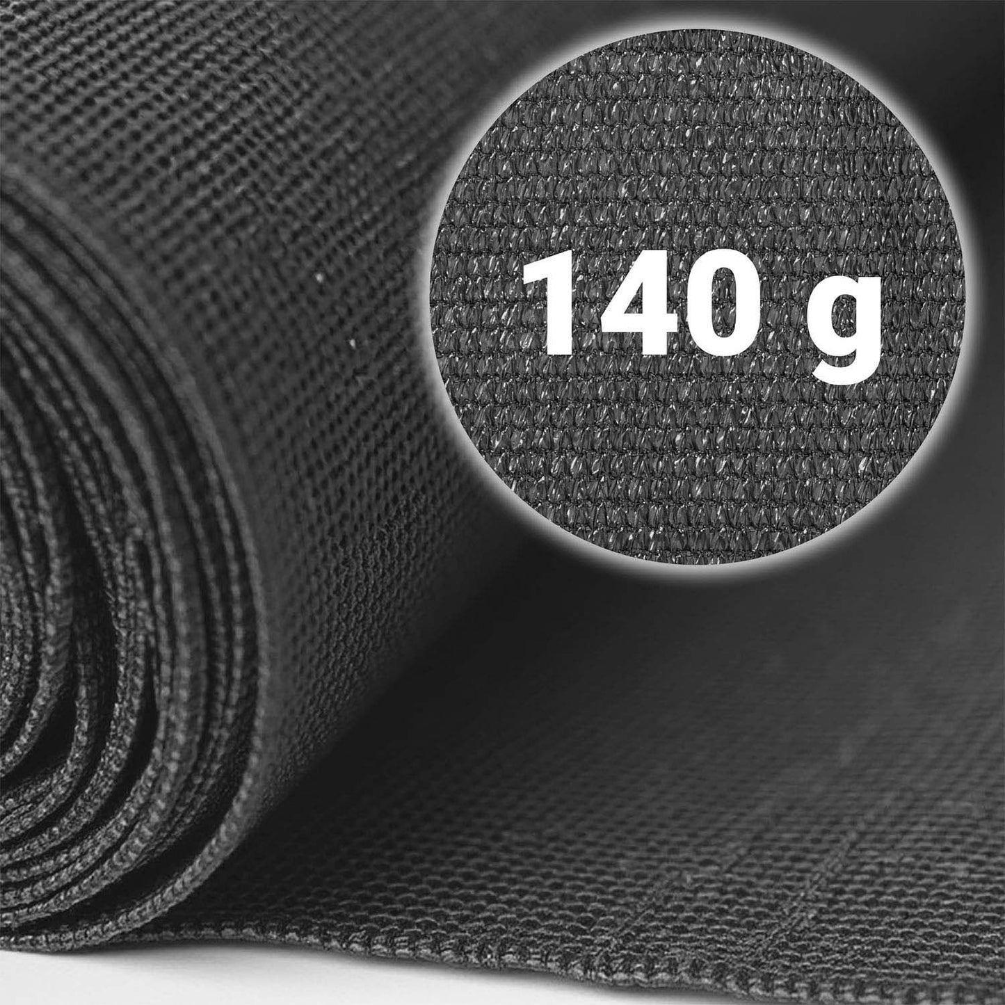 Shade net 1.2x25m 140g/m2 + 50 clamps gray