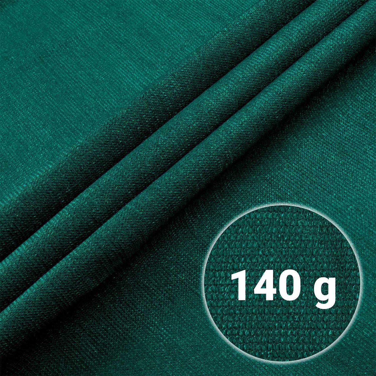 Shade net 1.2x25m 140g/m2 + 50 clamps green