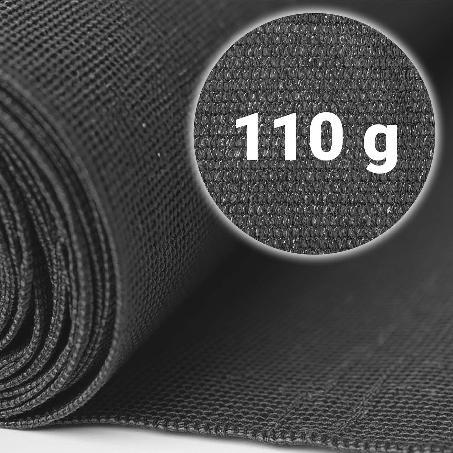 Shade net 1.5x50m 110g/m2 + 50 clamps gray