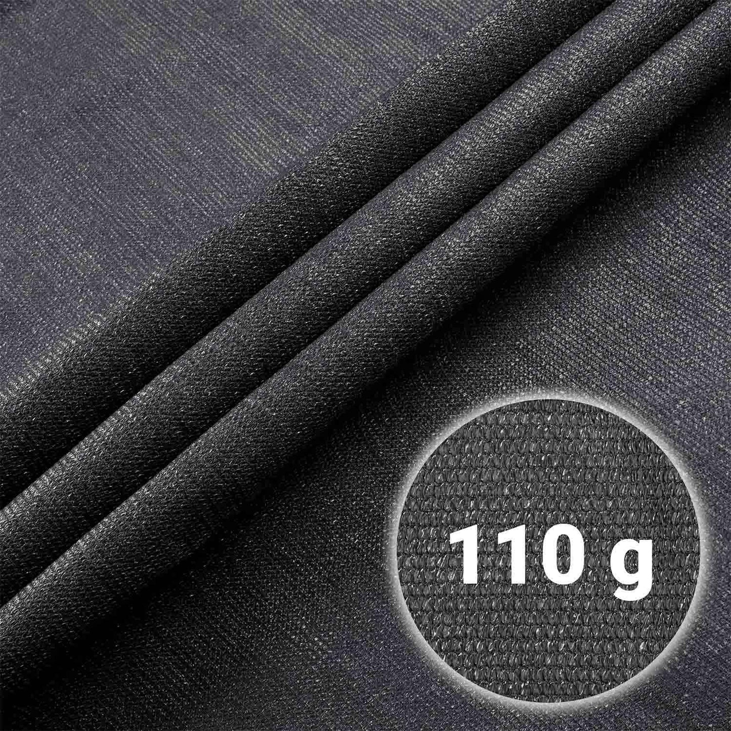 Shade net 1.5x50m 110g/m2 + 50 clamps gray