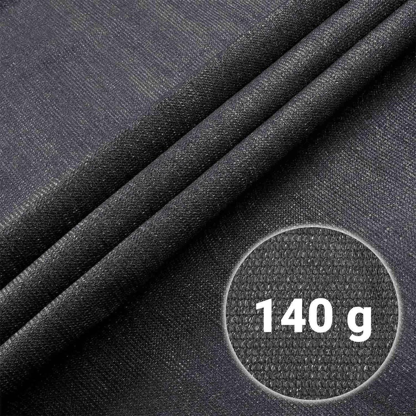 Shade net 1.5x50m 140g/m2 + 50 clamps gray