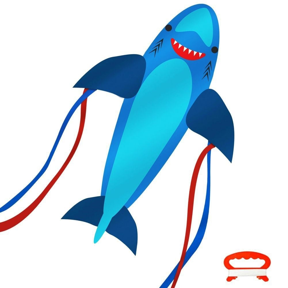Shark kite with 36m line - Colorful and impressive!