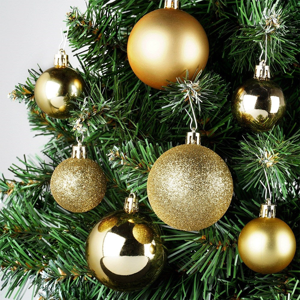 Shatterproof Christmas baubles gold 4/6 cm 100 pcs.