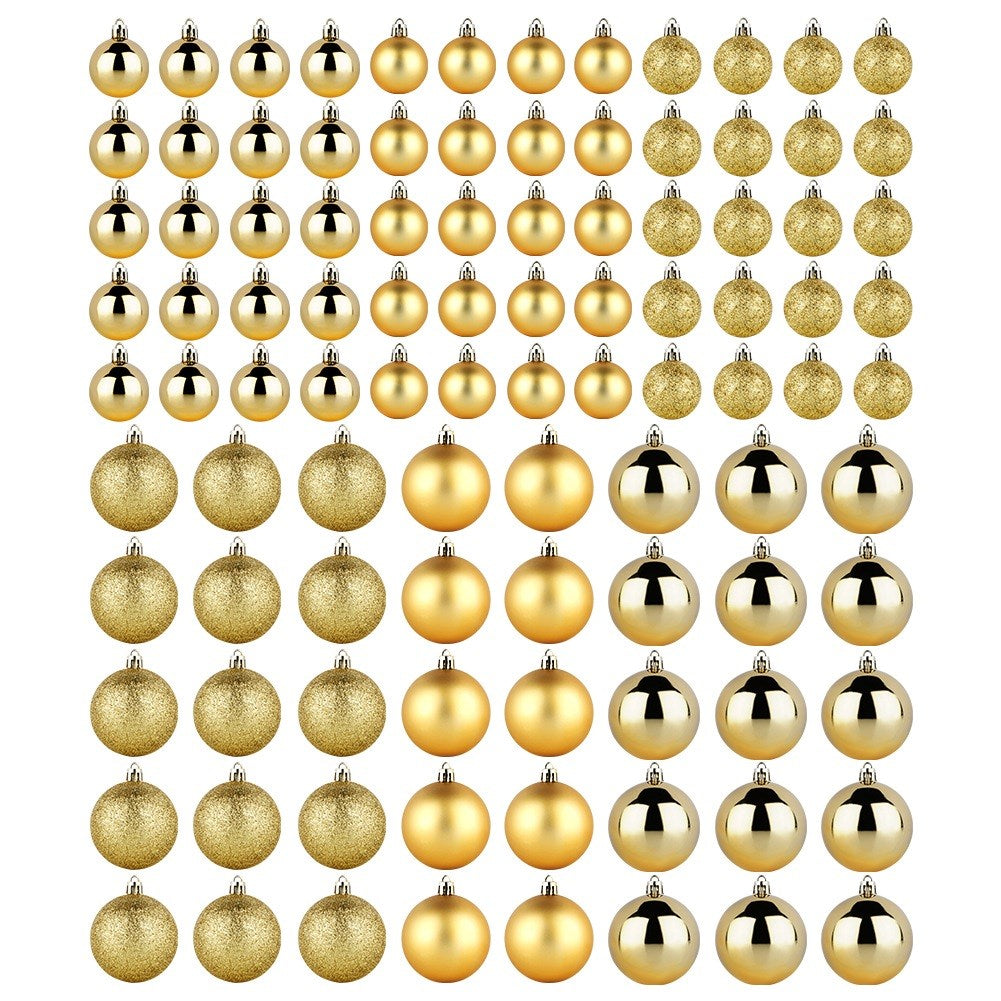 Shatterproof Christmas baubles gold 4/6 cm 100 pcs.