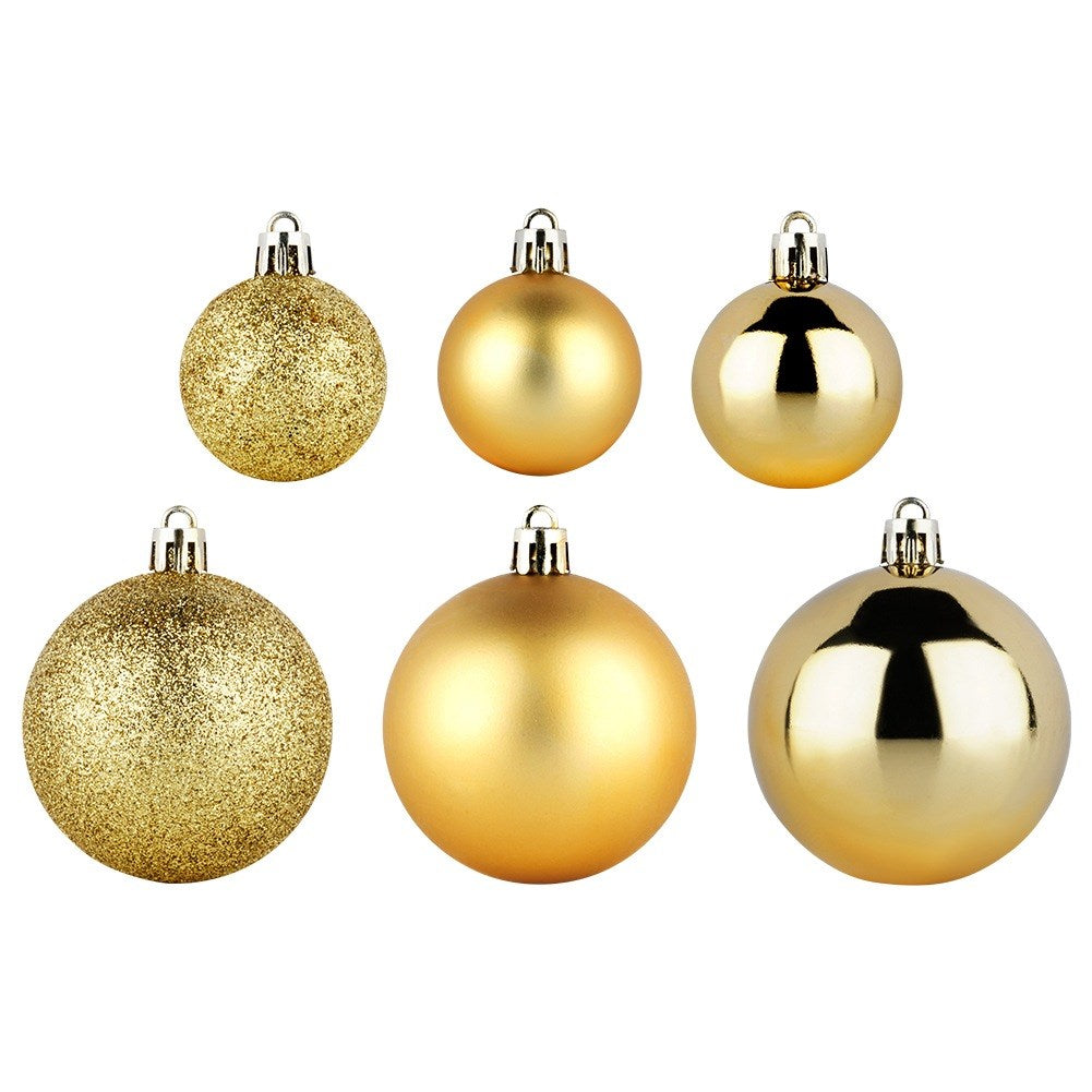 Shatterproof Christmas baubles gold 4/6 cm 100 pcs.