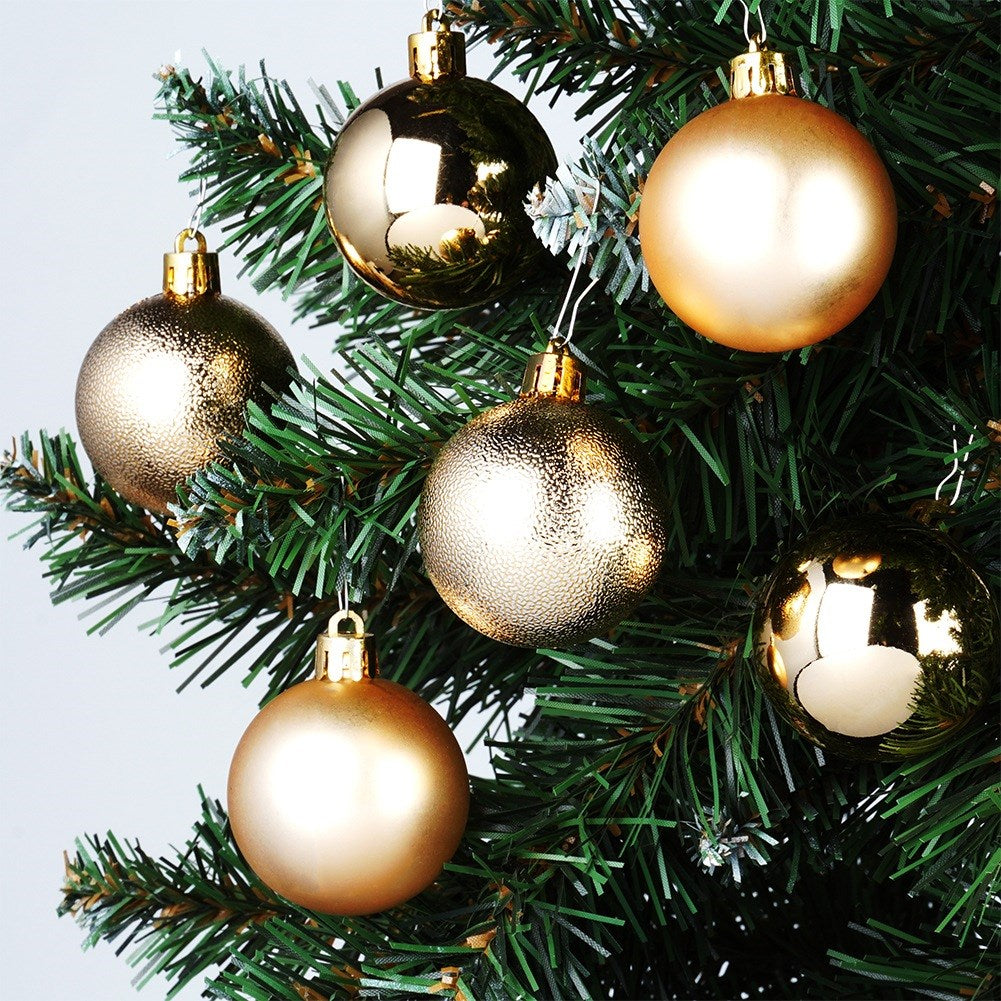 Shatterproof Christmas baubles gold 5 cm 10 pcs.