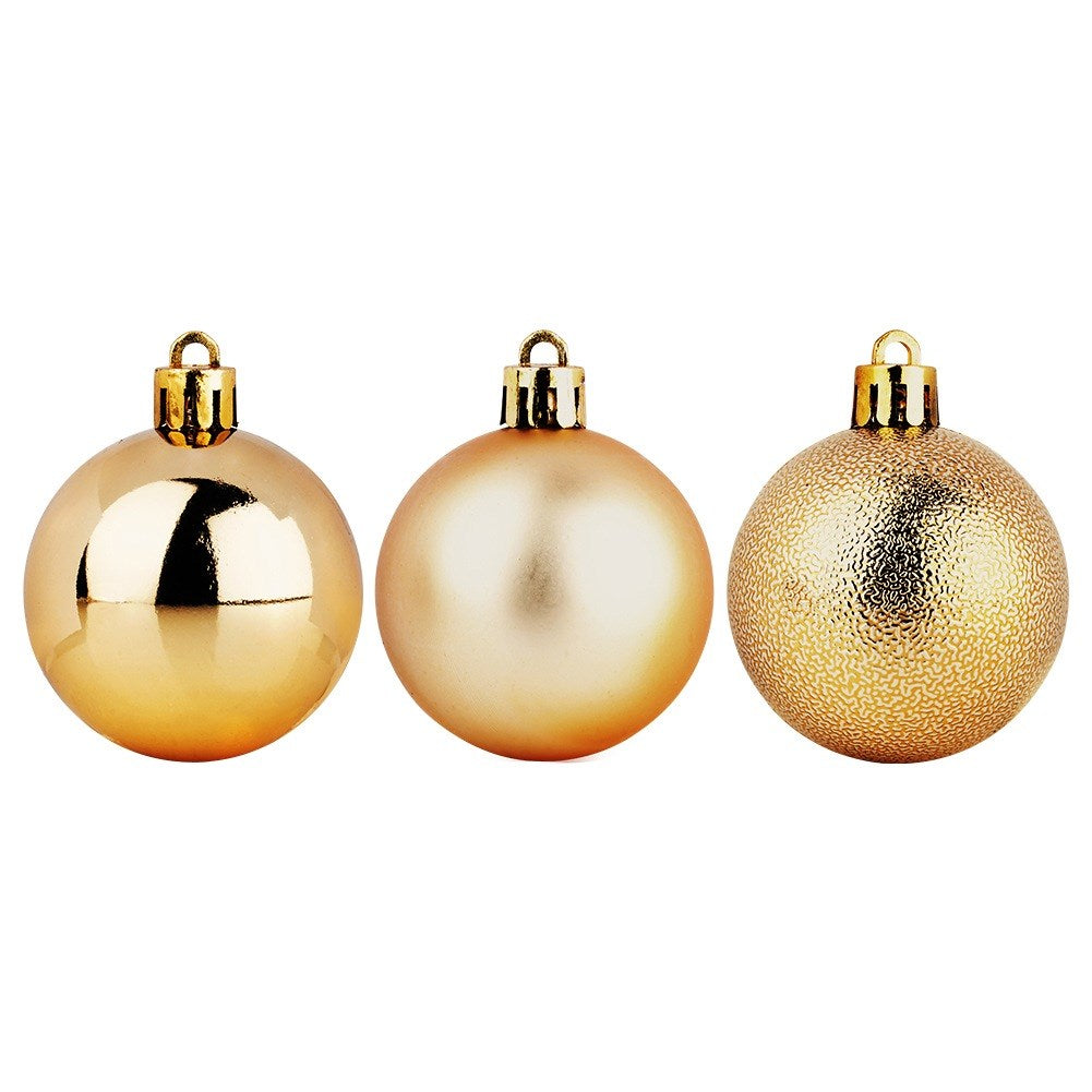 Shatterproof Christmas baubles gold 5 cm 10 pcs.