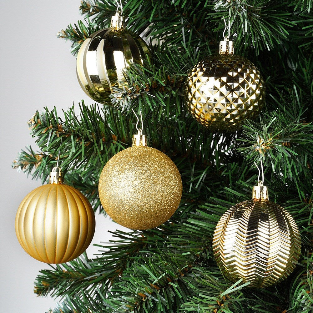 Shatterproof Christmas baubles gold 6 cm 25 pcs.