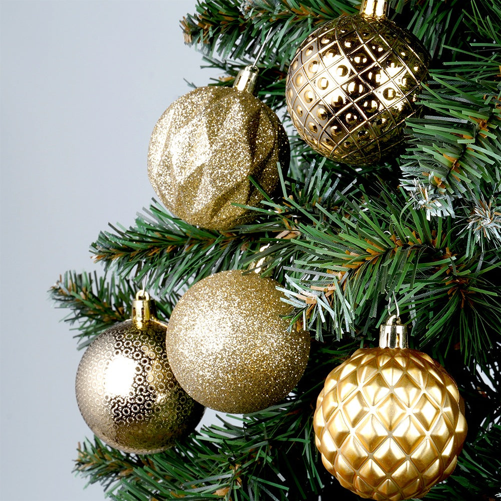 Shatterproof Christmas baubles gold 6 cm 35 pcs.