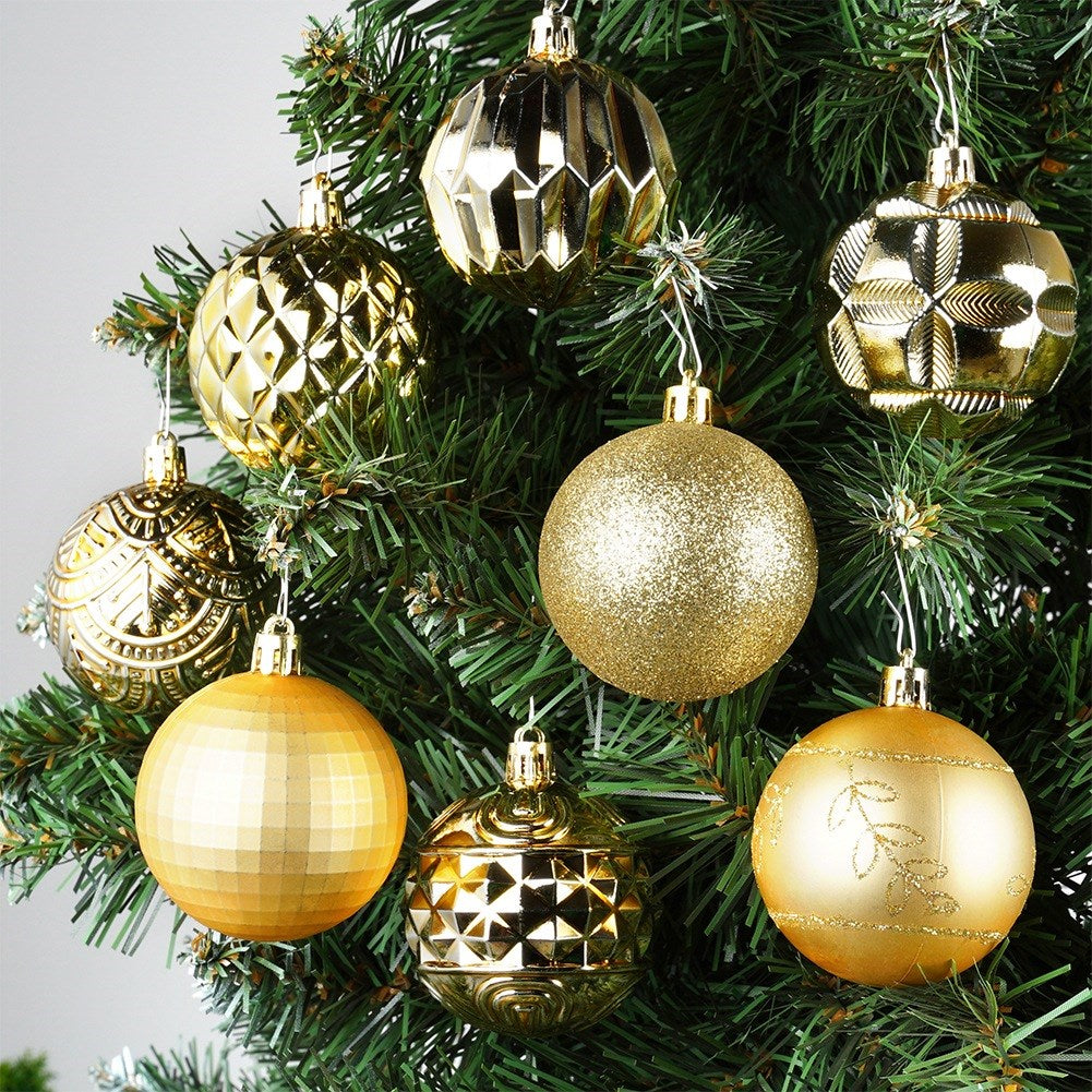 Shatterproof Christmas baubles gold 6 cm 50 pcs.