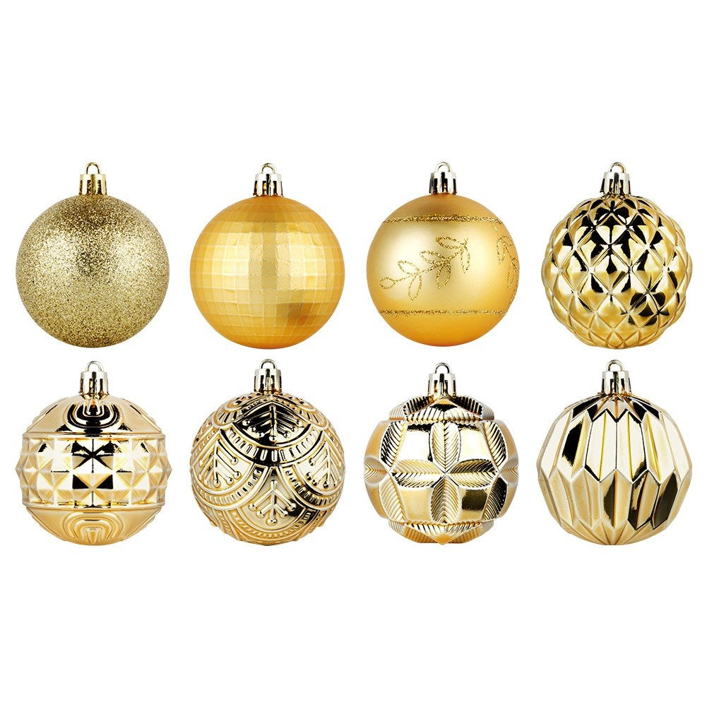 Shatterproof Christmas baubles gold 6 cm 50 pcs.