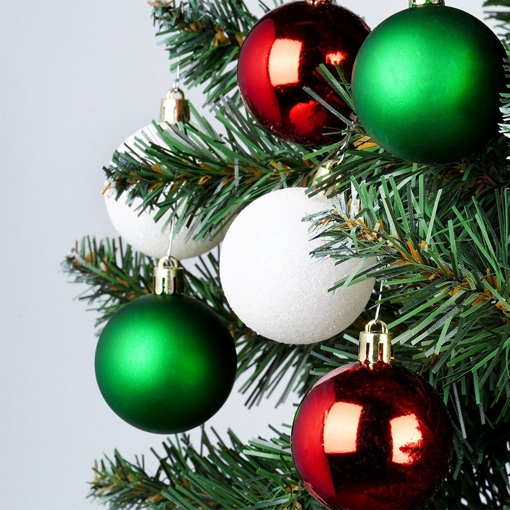 Shatterproof Christmas baubles red green white 5 cm 16 pcs.
