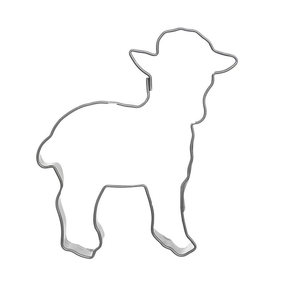 Sheep-shaped cake tin in stainless steel for unique cakes
