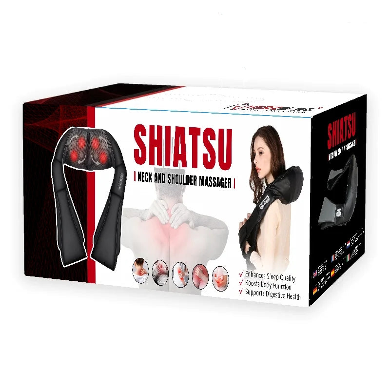 Shiatsu Neck and Shoulder Massager with Heat, Black