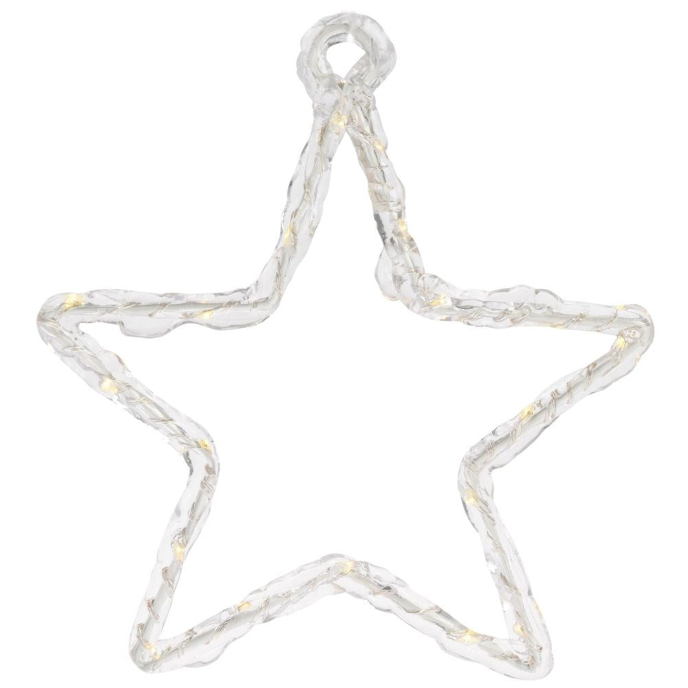 Shiny Christmas star with 19 LED lights, battery operated