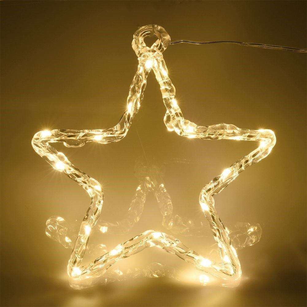 Shiny Christmas star with 19 LED lights, battery operated