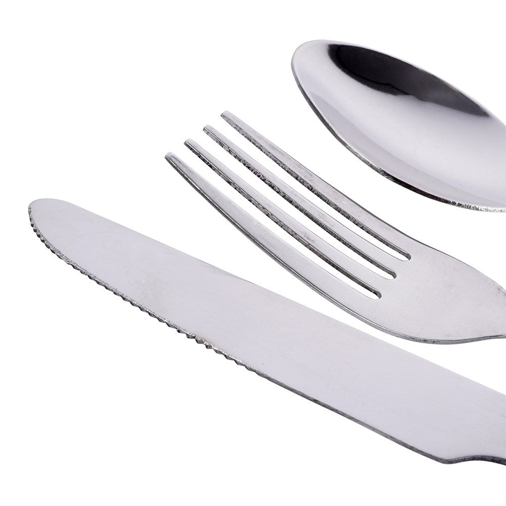 Shiny Stainless Steel Cutlery Set for One Person