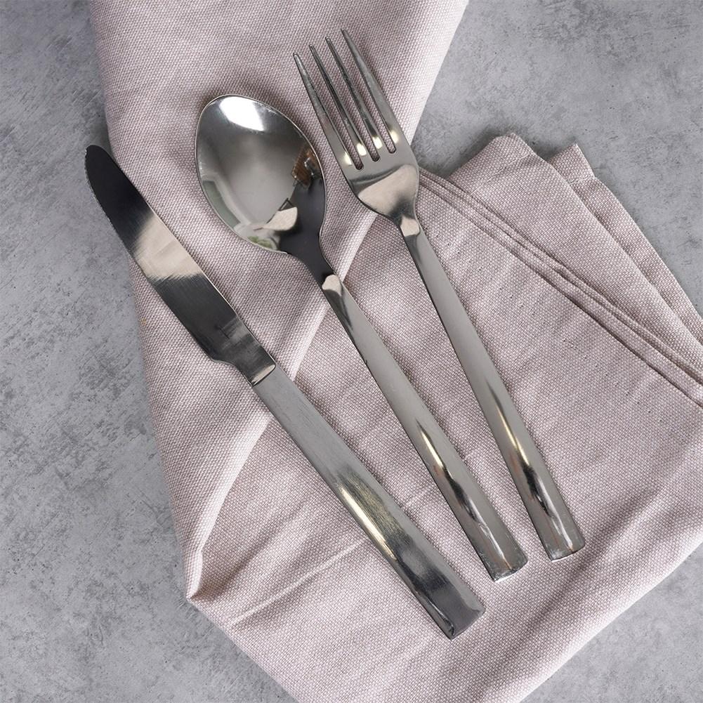 Shiny Stainless Steel Cutlery Set for One Person