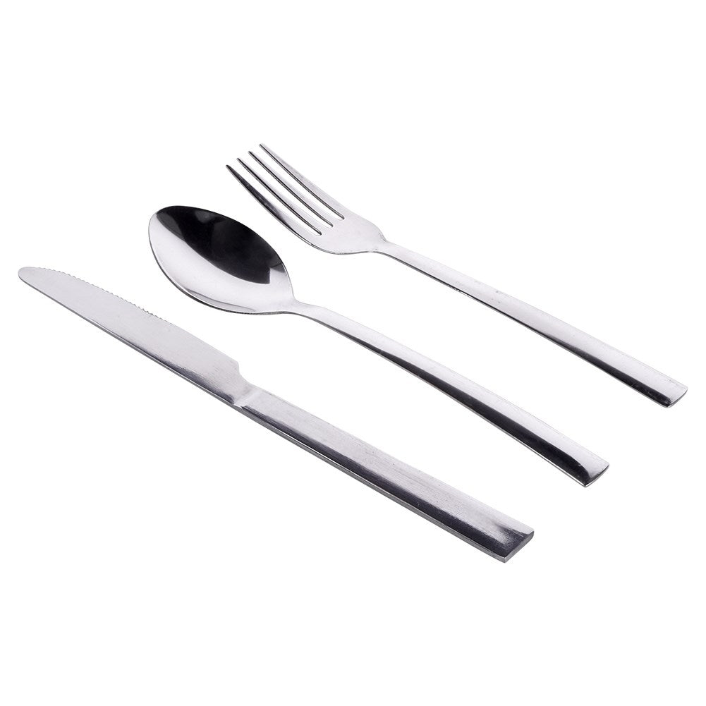 Shiny Stainless Steel Cutlery Set for One Person