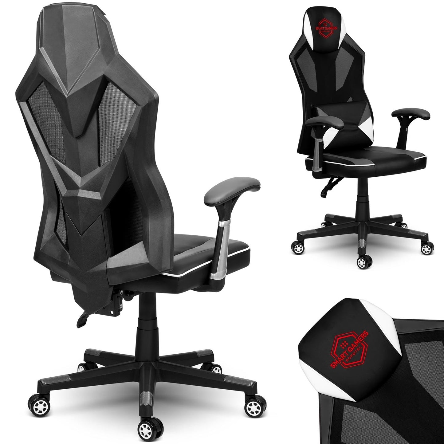 Shiro Gaming Chair Black and White