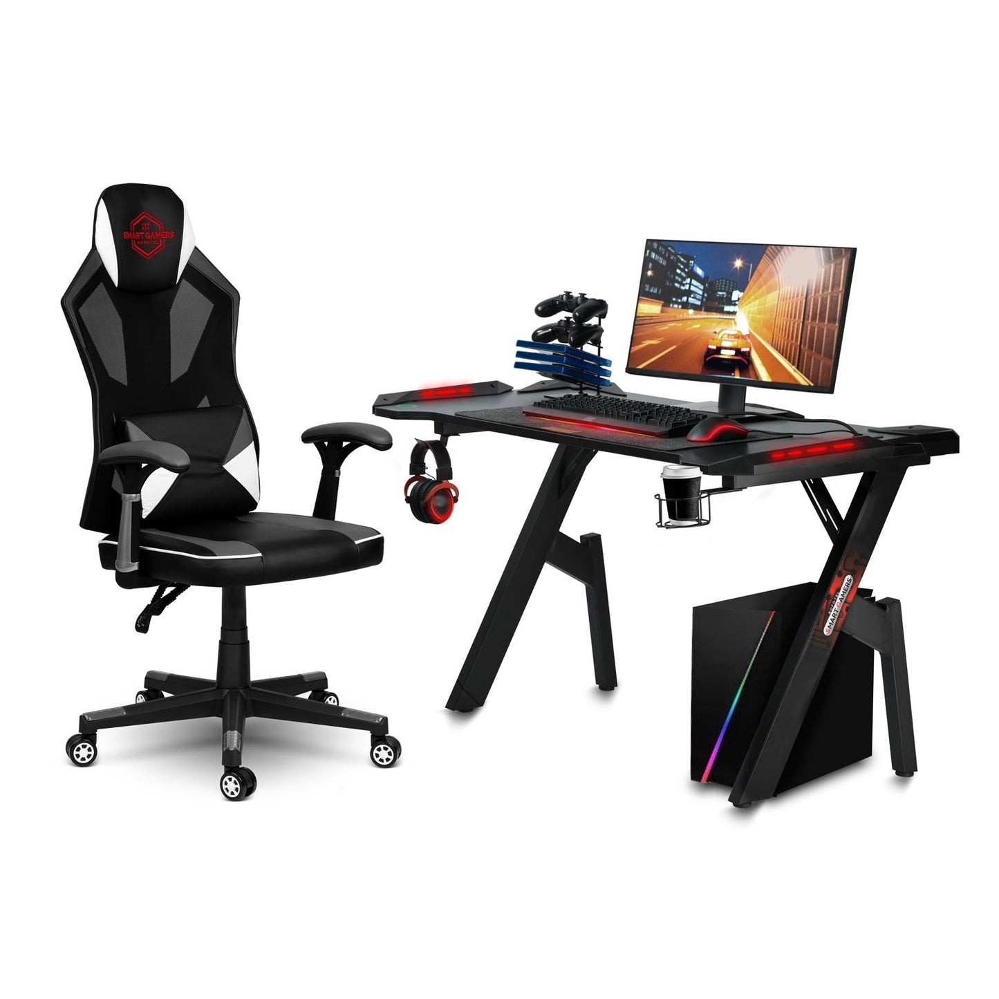 Shiro Gaming Chair Black and White