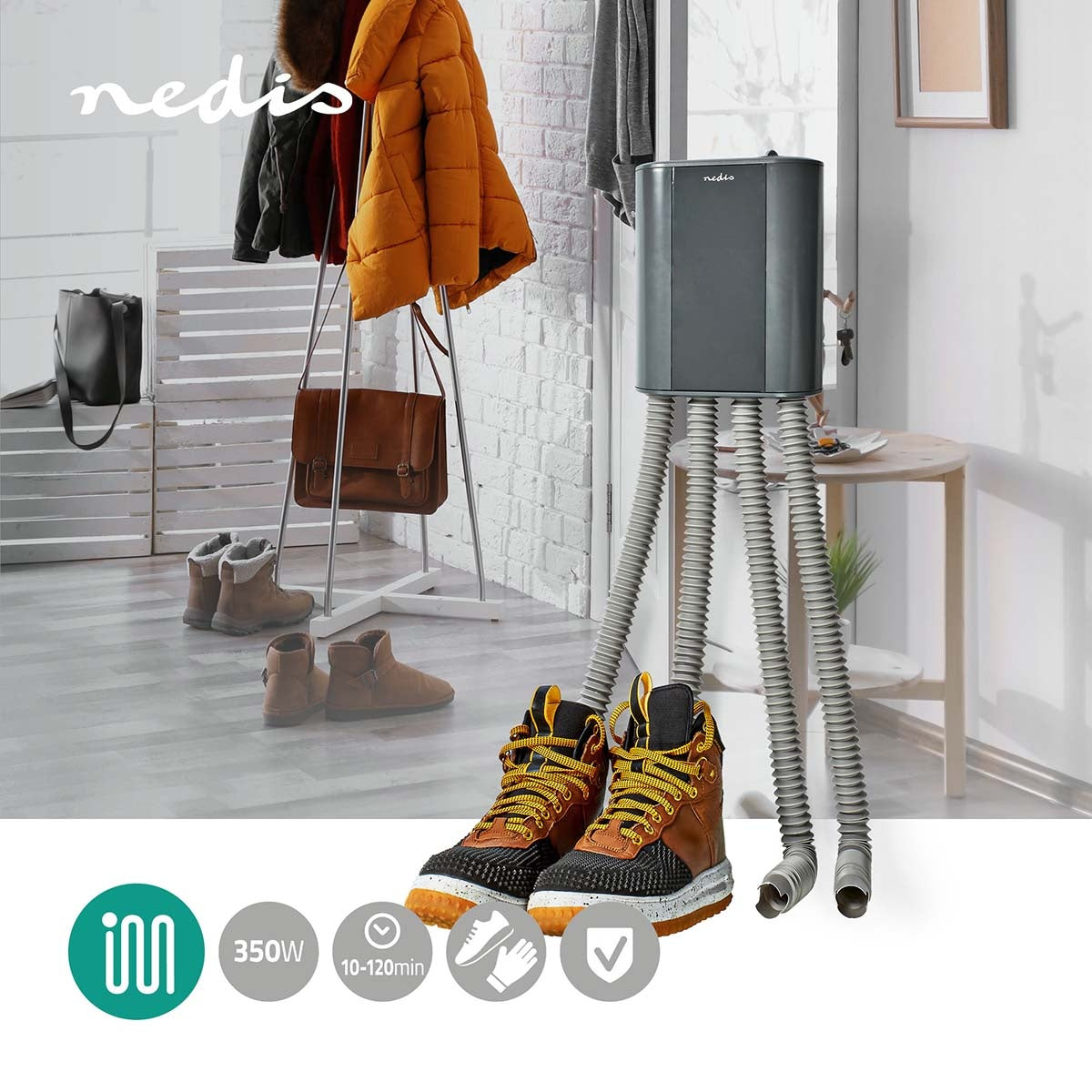 Shoe dryer | 350 W | 45 °C | Overheat protection