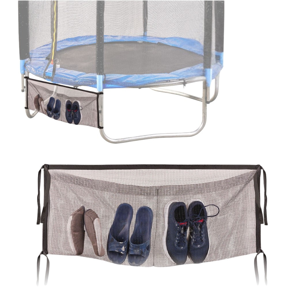 Shoe net bag for trampoline