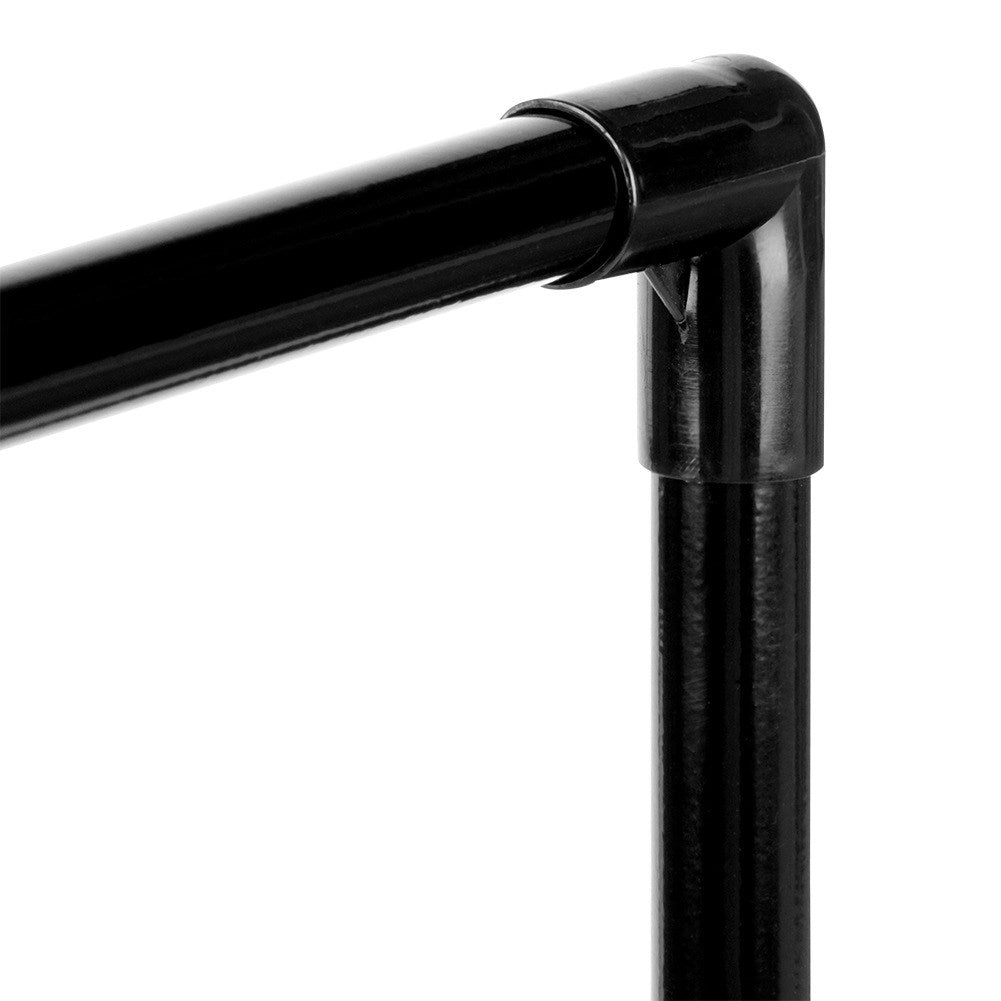 Shoe rack metal black 3-level 57x28x55 cm