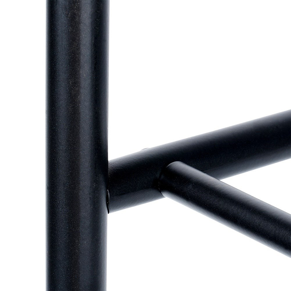 Shoe rack metal black 3-level 63x28x60 cm